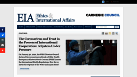 What Ethicsandinternationalaffairs.org website looked like in 2020 (4 years ago)