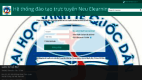 What Elearning.neu.edu.vn website looked like in 2020 (4 years ago)