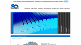 What Eurofoam.hu website looked like in 2020 (4 years ago)
