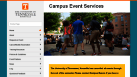 What Events.utk.edu website looked like in 2020 (4 years ago)