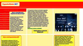 What Espanholgratis.net website looked like in 2020 (5 years ago)