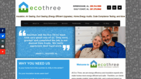 What Eco-three.com website looked like in 2020 (4 years ago)