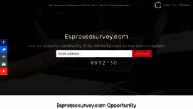 What Espressosurvey.com website looked like in 2020 (4 years ago)