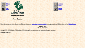 What Ekklesia.com website looked like in 2020 (4 years ago)