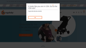 What Ergobaby.eu website looked like in 2020 (5 years ago)