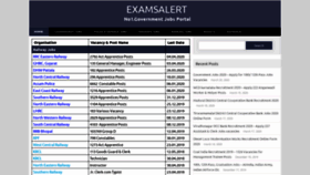 What Examsalert.com website looked like in 2020 (4 years ago)