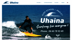 What Ecole-surf-uhaina.com website looked like in 2020 (4 years ago)
