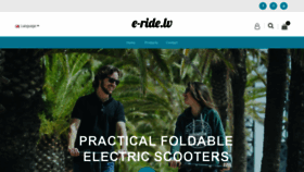 What E-ride.lv website looked like in 2020 (4 years ago)