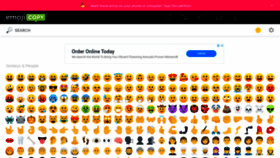 What Emojicopy.com website looked like in 2020 (4 years ago)
