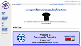 What Encyclopediadramatica.wiki website looked like in 2020 (4 years ago)