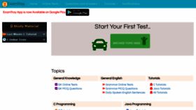 What Examtray.com website looked like in 2020 (4 years ago)
