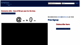 What Emailsoc.com website looked like in 2020 (4 years ago)