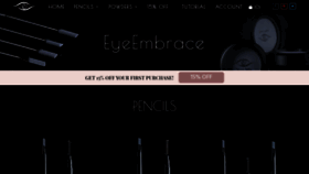 What Eyeembrace.com website looked like in 2020 (4 years ago)