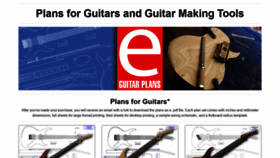 What Eguitarplans.com website looked like in 2020 (4 years ago)