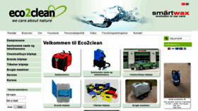 What Eco2clean.dk website looked like in 2020 (4 years ago)