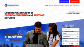 What Essayfactory.uk website looked like in 2020 (4 years ago)