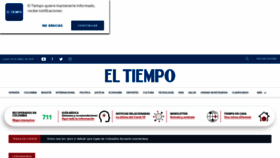 What Eltiempo.com website looked like in 2020 (4 years ago)