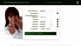 What Expressgreenslips.com.au website looked like in 2020 (4 years ago)