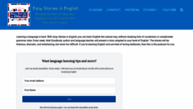 What Easystoriesinenglish.com website looked like in 2020 (4 years ago)