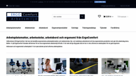 What Ergocomfort.se website looked like in 2020 (4 years ago)