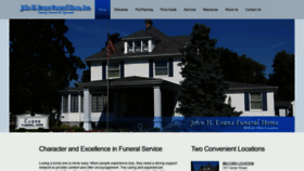 What Evansfuneralhome.com website looked like in 2020 (4 years ago)