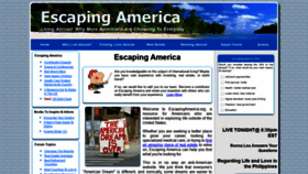 What Escapingamerica.org website looked like in 2020 (4 years ago)