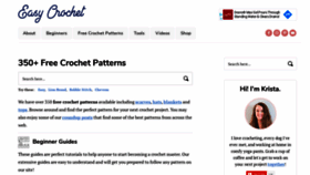 What Easycrochet.com website looked like in 2020 (4 years ago)