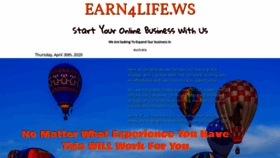 What Earn4life.ws website looked like in 2020 (4 years ago)