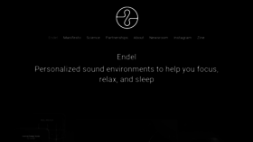 What Endel.io website looked like in 2020 (4 years ago)