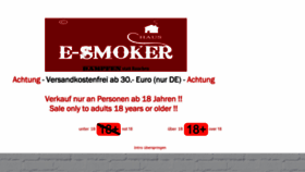 What E-smokerhaus.de website looked like in 2020 (4 years ago)