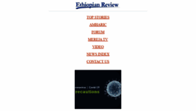 What Ethiopianreview.com website looked like in 2020 (3 years ago)