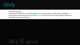 What Efinity.co.nz website looked like in 2020 (5 years ago)