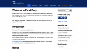 What Excel-easy.com website looked like in 2020 (3 years ago)