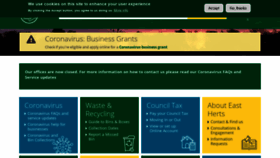 What Eastherts.gov.uk website looked like in 2020 (4 years ago)