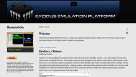 What Exodusemulator.com website looked like in 2020 (3 years ago)
