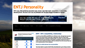 What Entjpersonality.info website looked like in 2020 (3 years ago)