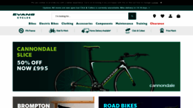 What Evanscycles.com website looked like in 2020 (5 years ago)