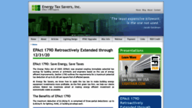 What Energytaxsavers.com website looked like in 2020 (3 years ago)