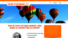 What Erst-mal-leben.de website looked like in 2020 (3 years ago)