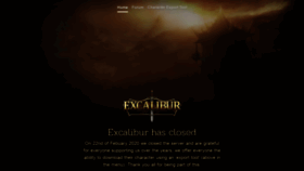 What Excalibur.ws website looked like in 2020 (3 years ago)