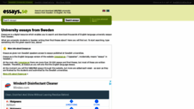 What Essays.se website looked like in 2020 (5 years ago)
