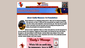 What Emilyfufoundation.org website looked like in 2020 (3 years ago)