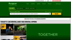 What Europcar.com website looked like in 2020 (3 years ago)