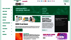 What Esmo.org website looked like in 2020 (3 years ago)