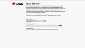 What Exifdata.com website looked like in 2020 (3 years ago)