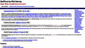 What Exiftool.org website looked like in 2020 (5 years ago)
