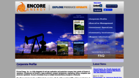 What Encore-energy.com website looked like in 2020 (3 years ago)