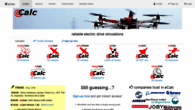 What Ecalc.ch website looked like in 2020 (3 years ago)