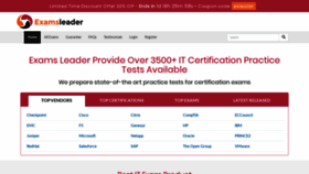What Examsleader.com website looked like in 2020 (5 years ago)