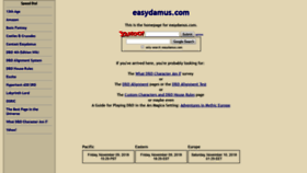 What Easydamus.com website looked like in 2020 (3 years ago)